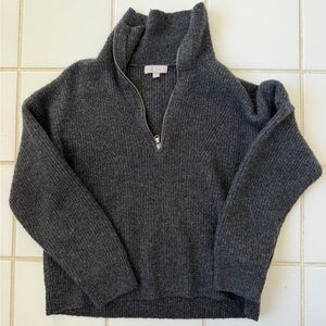 J. Crew Charcoal Cowl Neck Sweater